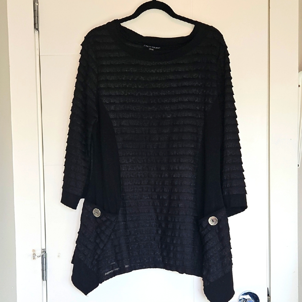 Bellisima Black Textured Women's Top